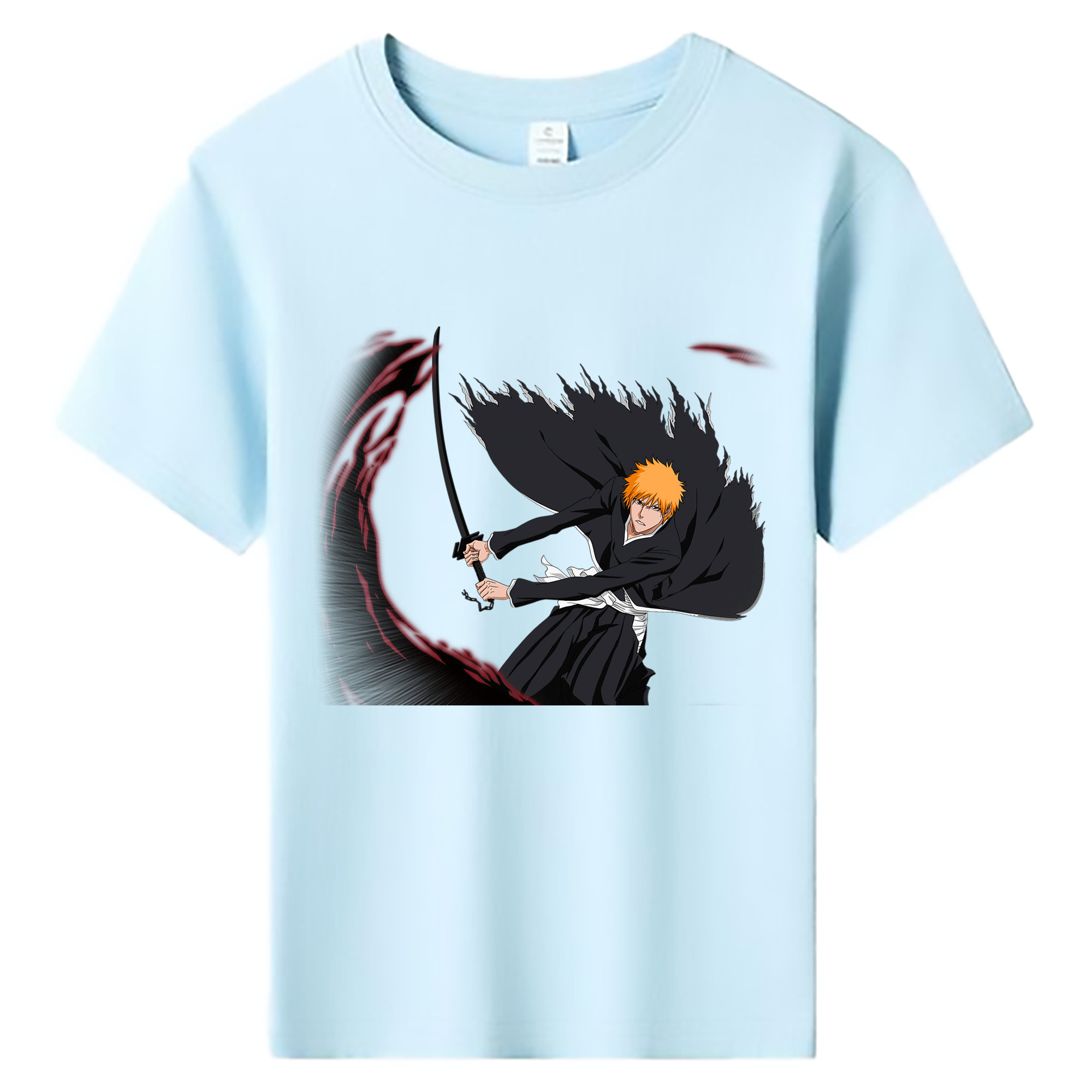 （画像用） ブリーチ 黒崎一護（くろさき いちご）BLEACH Kurosaki Ichigo 綿100％キッズTシャツ（フロントプリント）